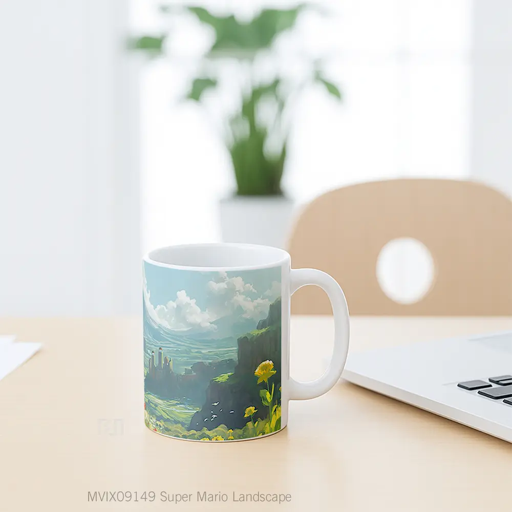 Mug Super Mario Landscape Hadiah Lucu dan Menarik - All-side / Desain
