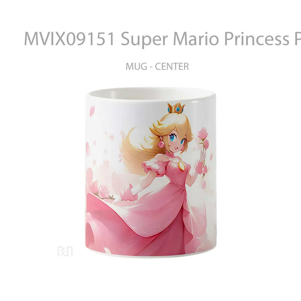 Mug Super Mario Princess Peach With Roses Hadiah Lucu dan Menarik