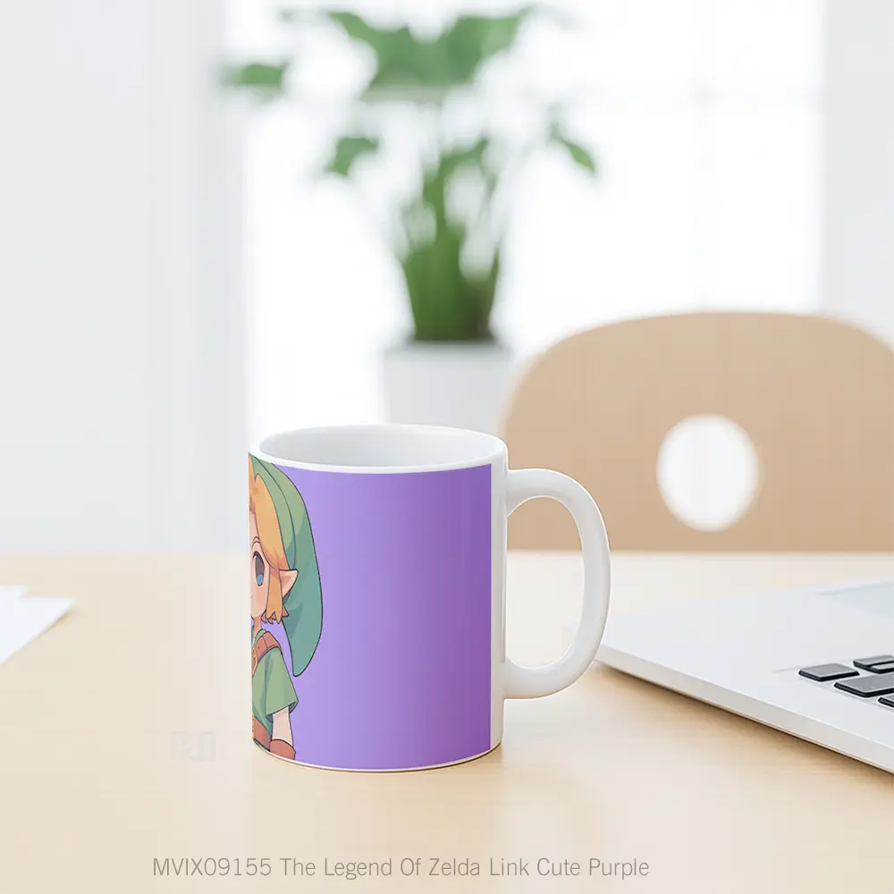 Mug The Legend Of Zelda Link Cute Purple Hadiah Lucu dan Menarik - All-side / Desain
