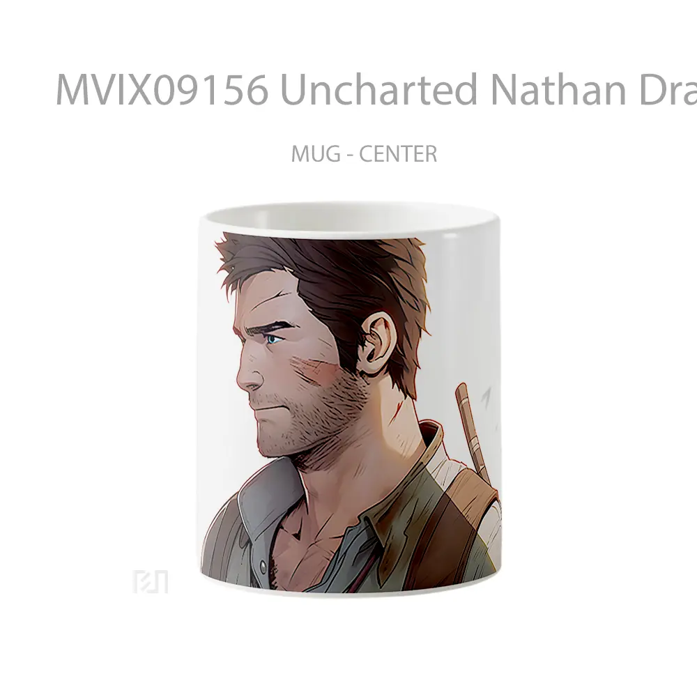 Mug Uncharted Nathan Drake White Mug Aesthetic Koleksi Spesial