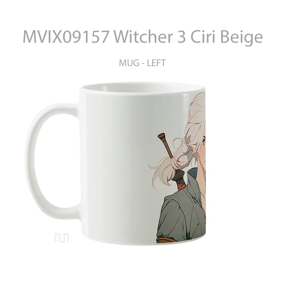 Mug Witcher 3 Ciri Beige Hadiah Lucu dan Menarik - All-side / Desain