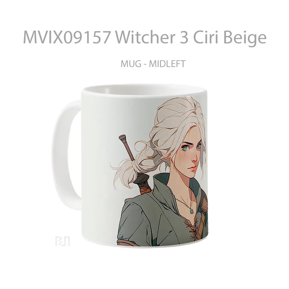 Mug Witcher 3 Ciri Beige Hadiah Lucu dan Menarik - All-side / Desain