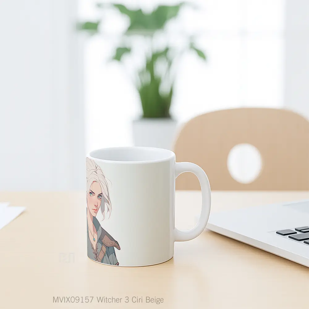 Mug Witcher 3 Ciri Beige Hadiah Lucu dan Menarik - All-side / Desain