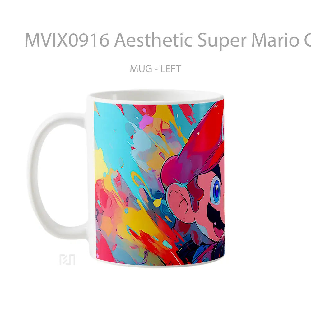Mug Aesthetic Super Mario Colorful Hadiah Lucu dan Menarik - All-side / Desain