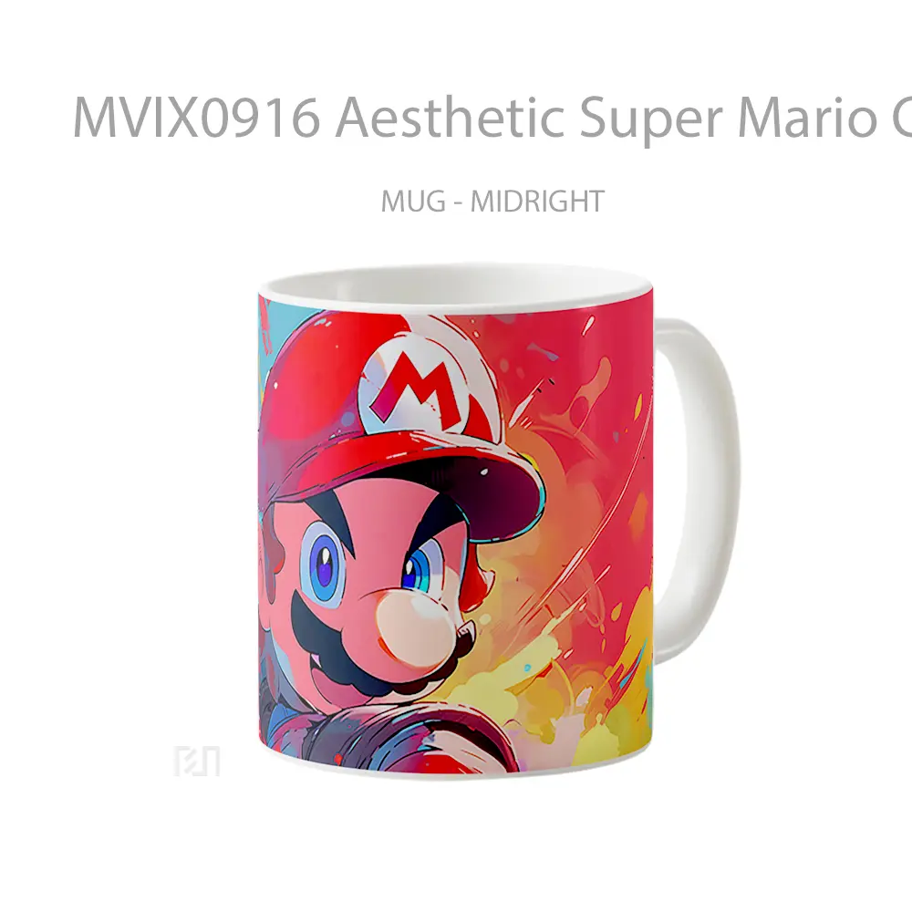Mug Aesthetic Super Mario Colorful Hadiah Lucu dan Menarik - All-side / Desain