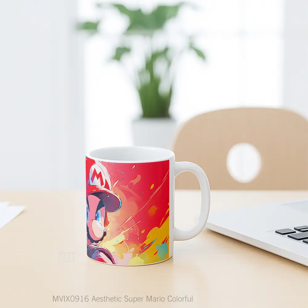 Mug Aesthetic Super Mario Colorful Hadiah Lucu dan Menarik - All-side / Desain