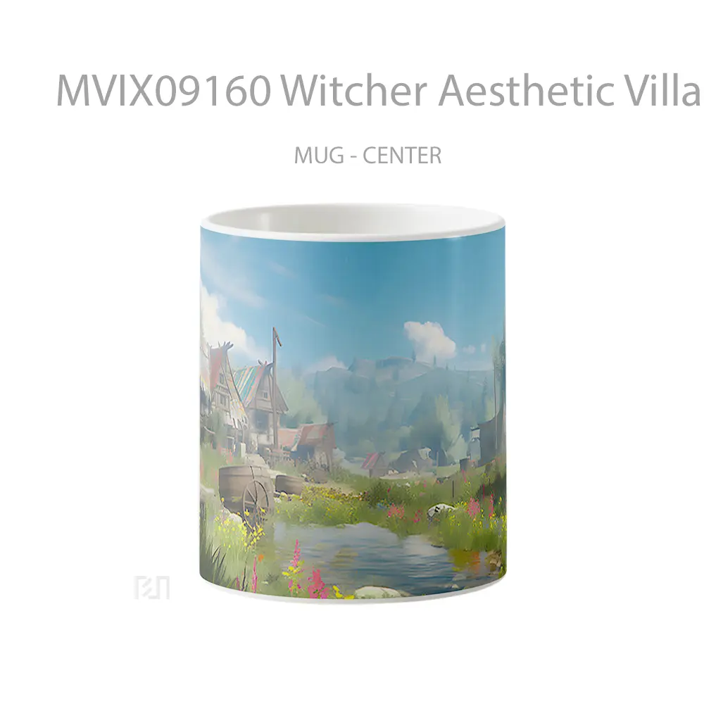 Mug Witcher Aesthetic Village Landscape Mug Aesthetic Koleksi Spesial