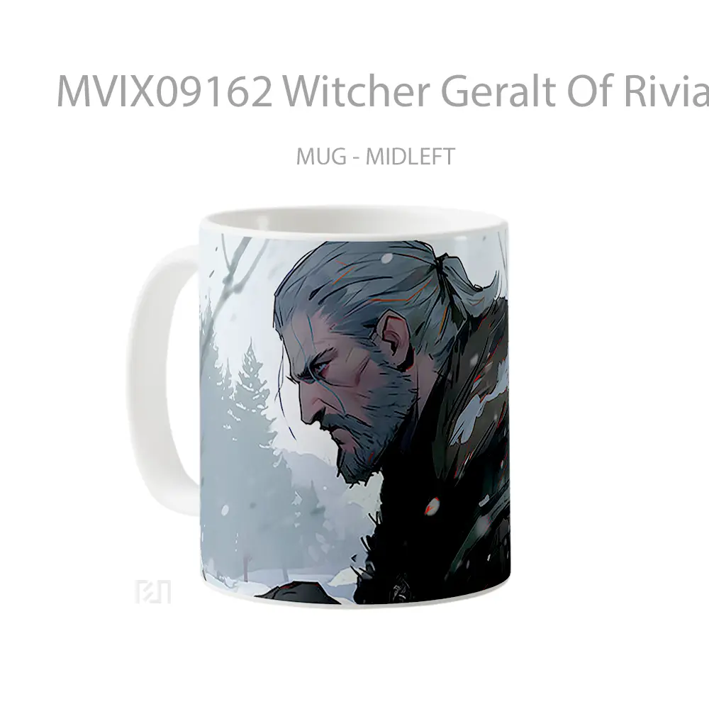 Mug Witcher Geralt Of Rivia Winter Mug Aesthetic Koleksi Spesial - All-side / Desain
