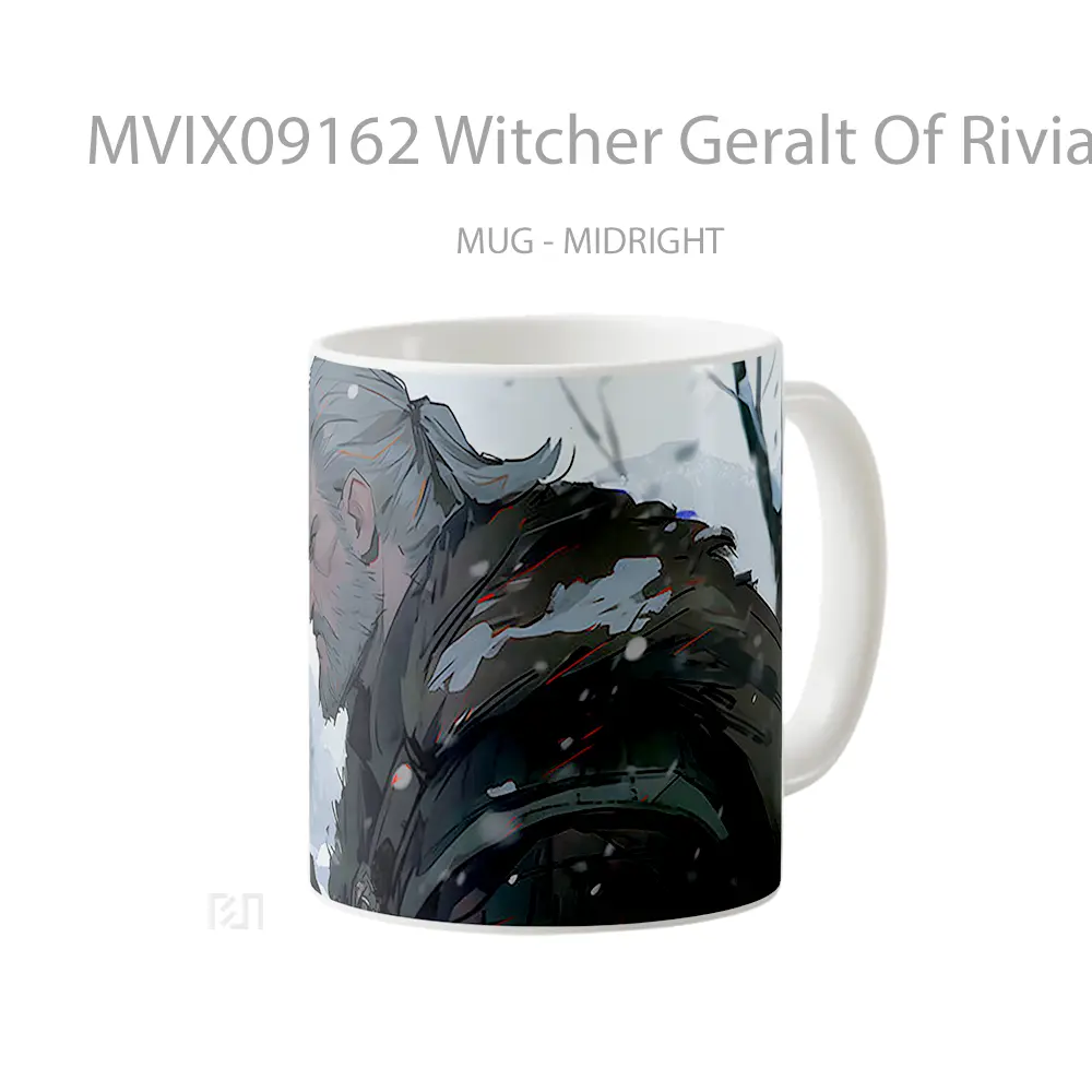 Mug Witcher Geralt Of Rivia Winter Mug Aesthetic Koleksi Spesial - All-side / Desain