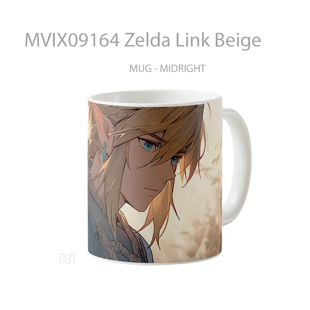 Mug Zelda Link Beige Mug Aesthetic Koleksi Spesial - All-side / Desain