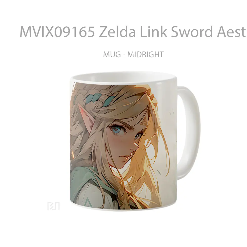 Mug Zelda Link Sword Aesthetic Hadiah Lucu dan Menarik - All-side / Desain
