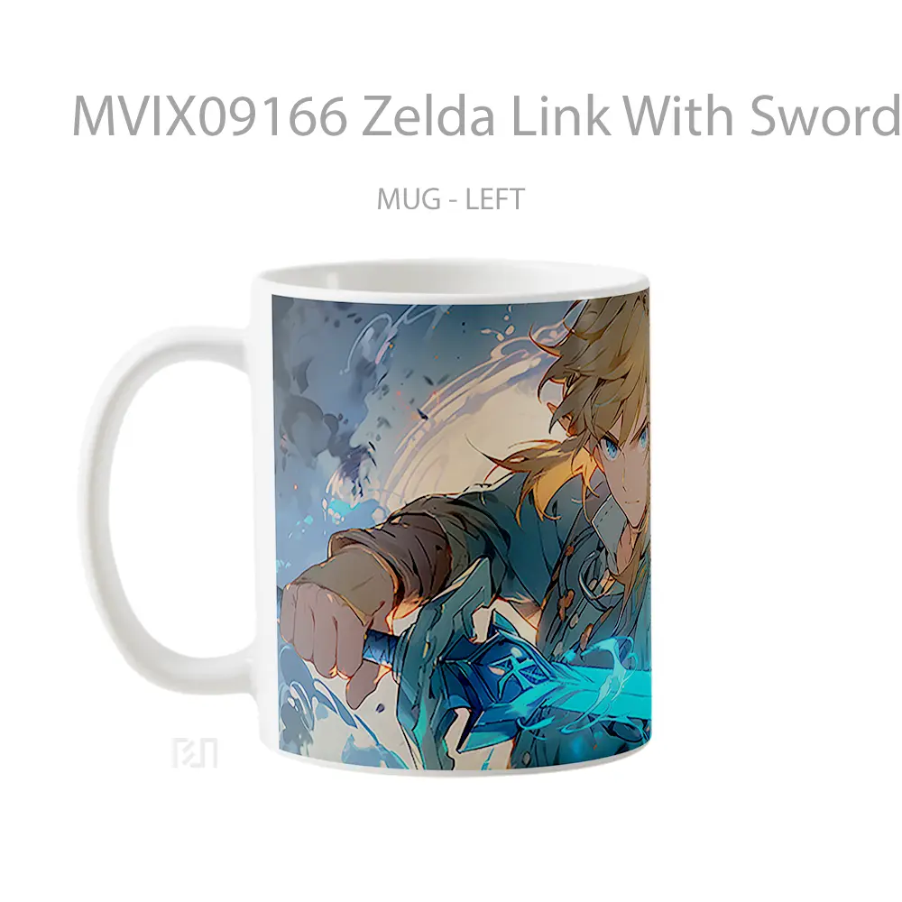 Mug Zelda Link With Sword Art Koleksi Mug Limited Edition - All-side / Desain