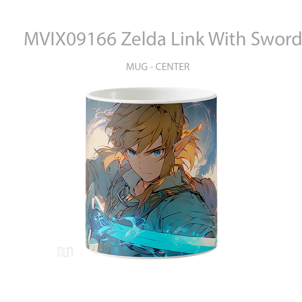 Mug Zelda Link With Sword Art Koleksi Mug Limited Edition