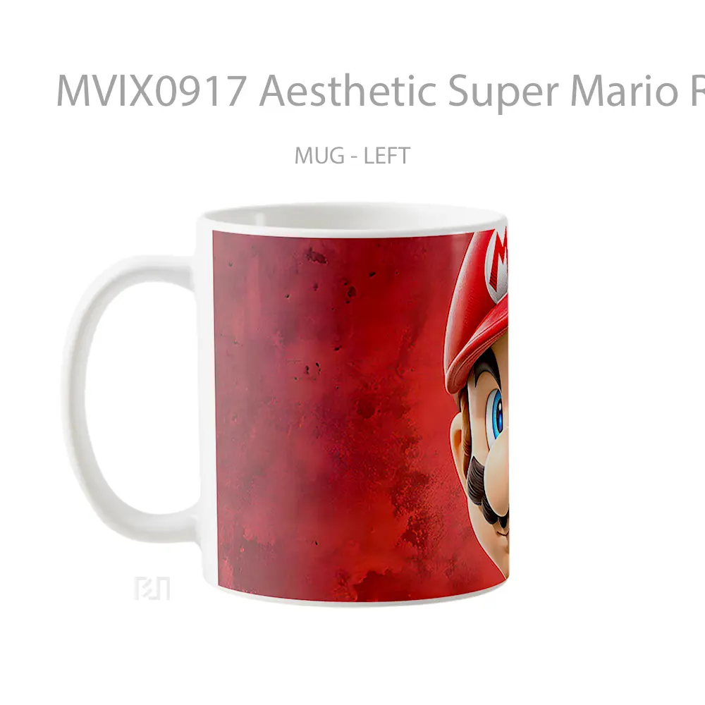 Mug Aesthetic Super Mario Red Koleksi Mug Limited Edition - All-side / Desain