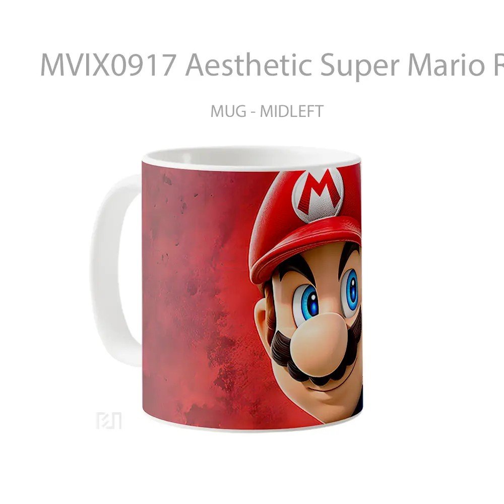 Mug Aesthetic Super Mario Red Koleksi Mug Limited Edition - All-side / Desain
