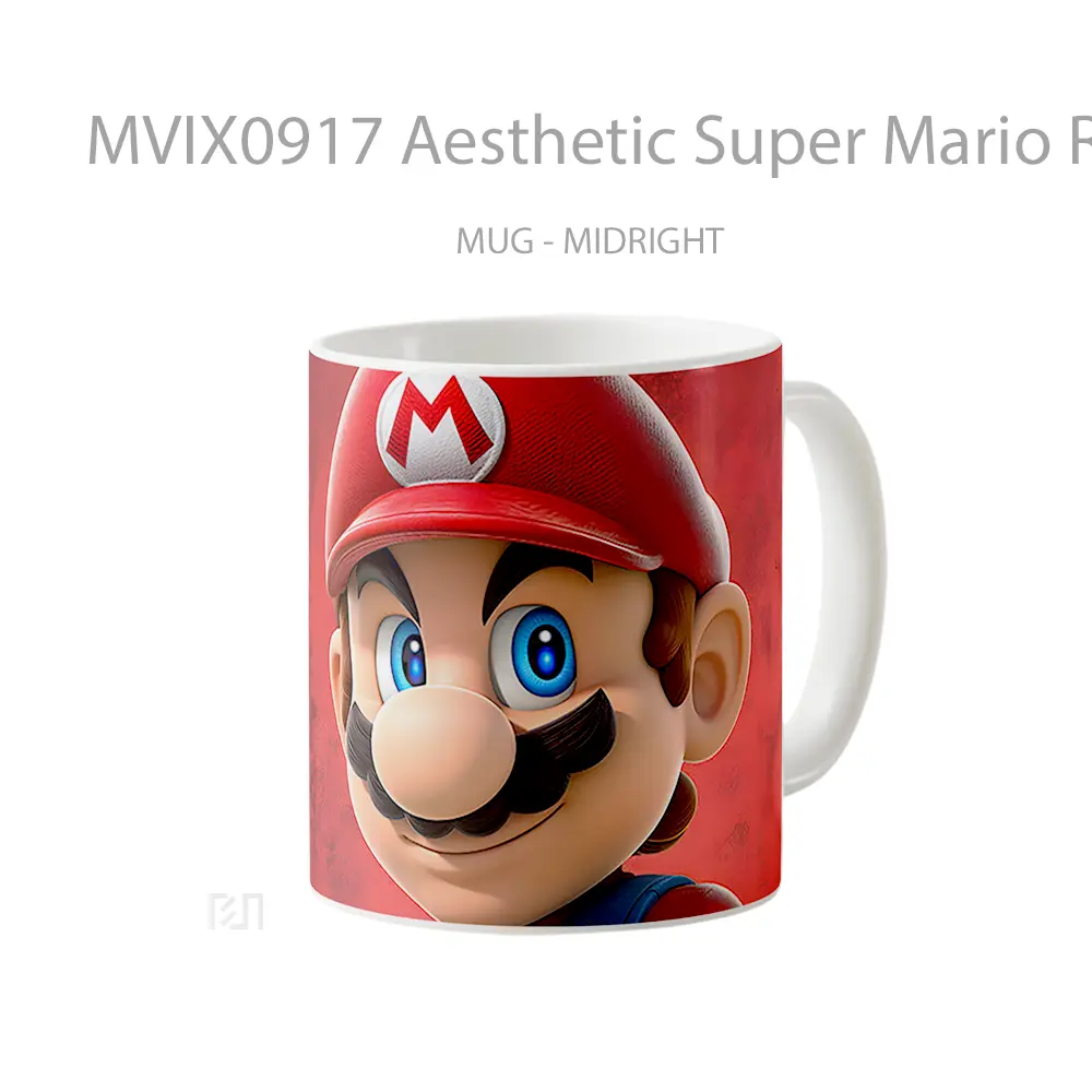Mug Aesthetic Super Mario Red Koleksi Mug Limited Edition - All-side / Desain