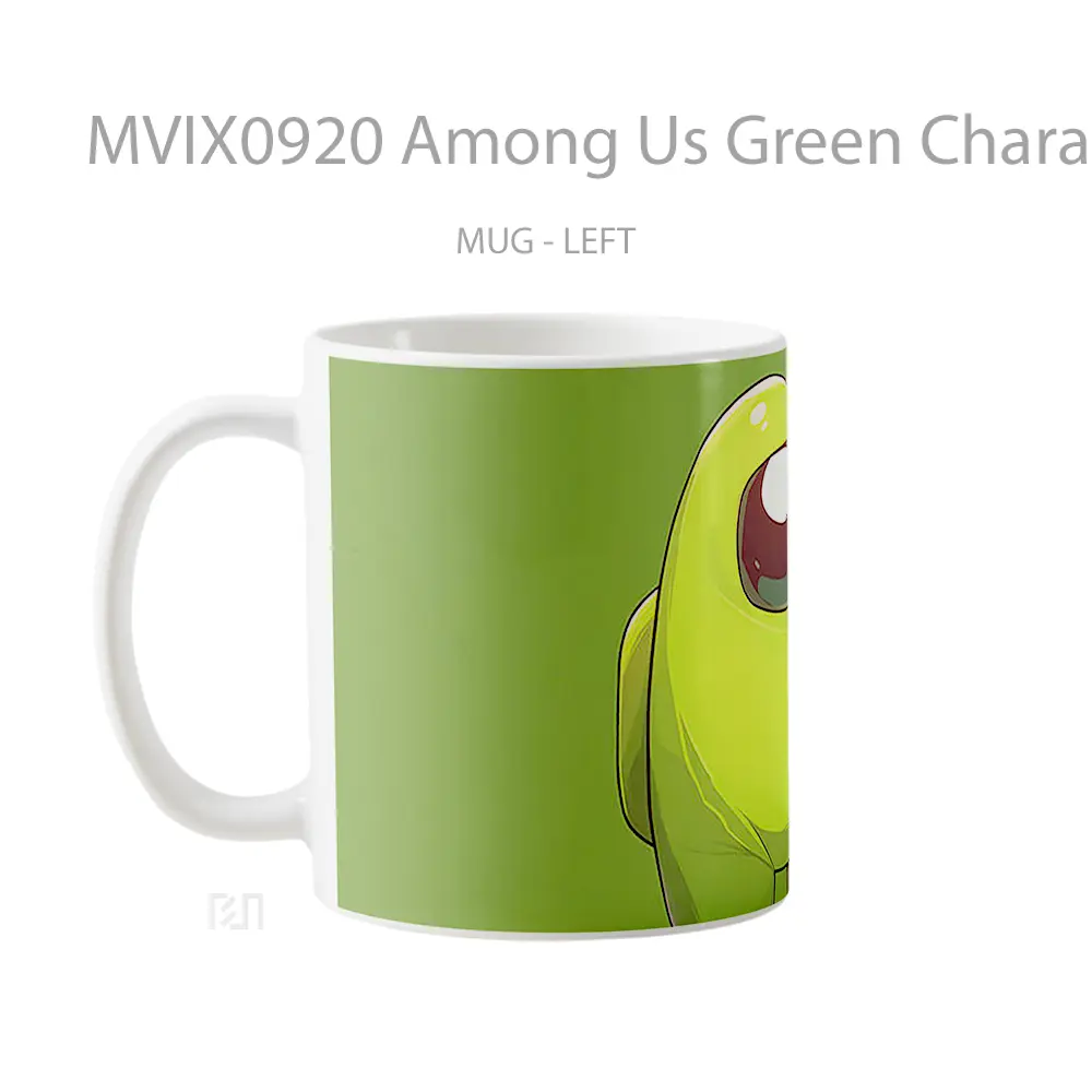 Mug Among Us Green Character Koleksi Mug Limited Edition - All-side / Desain