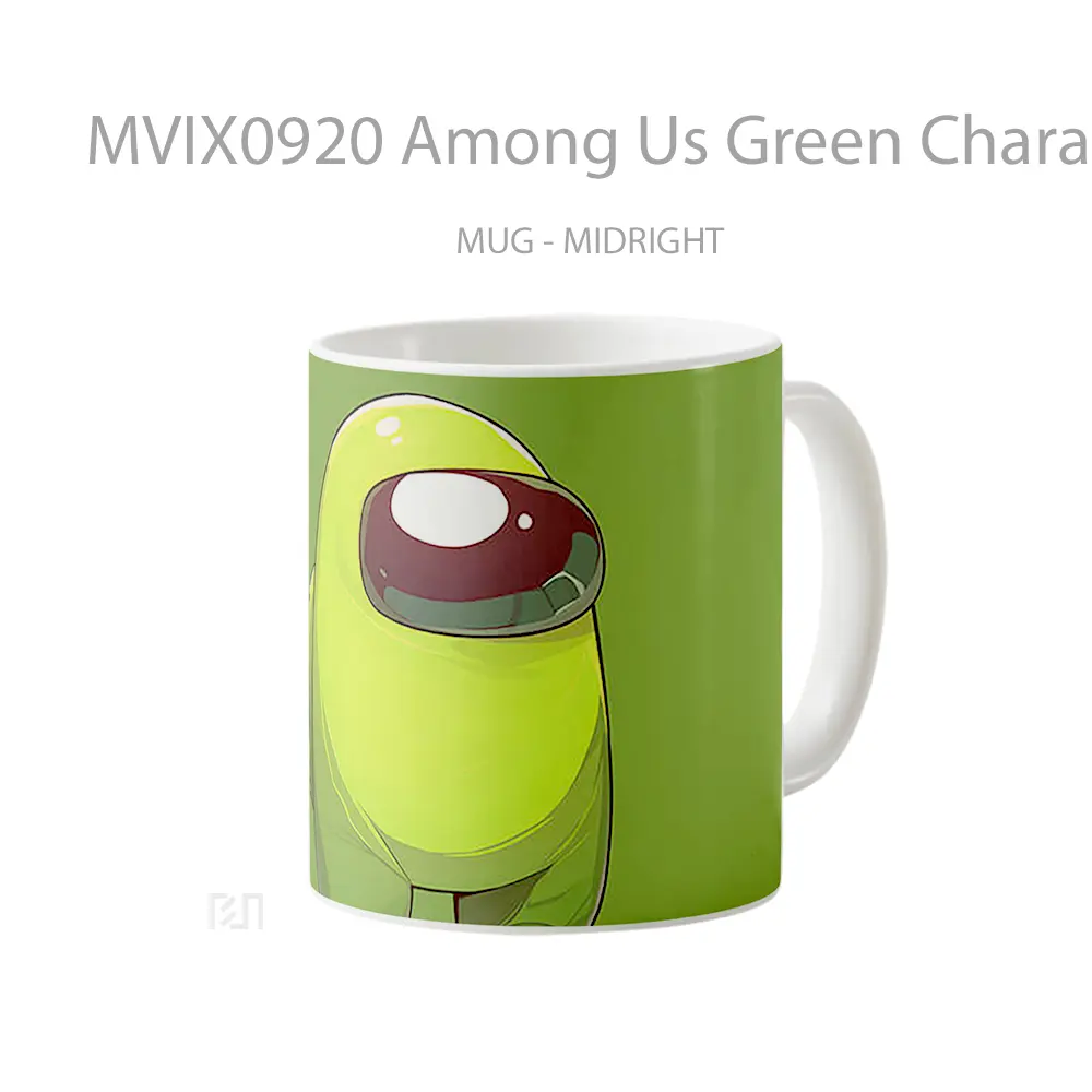 Mug Among Us Green Character Koleksi Mug Limited Edition - All-side / Desain