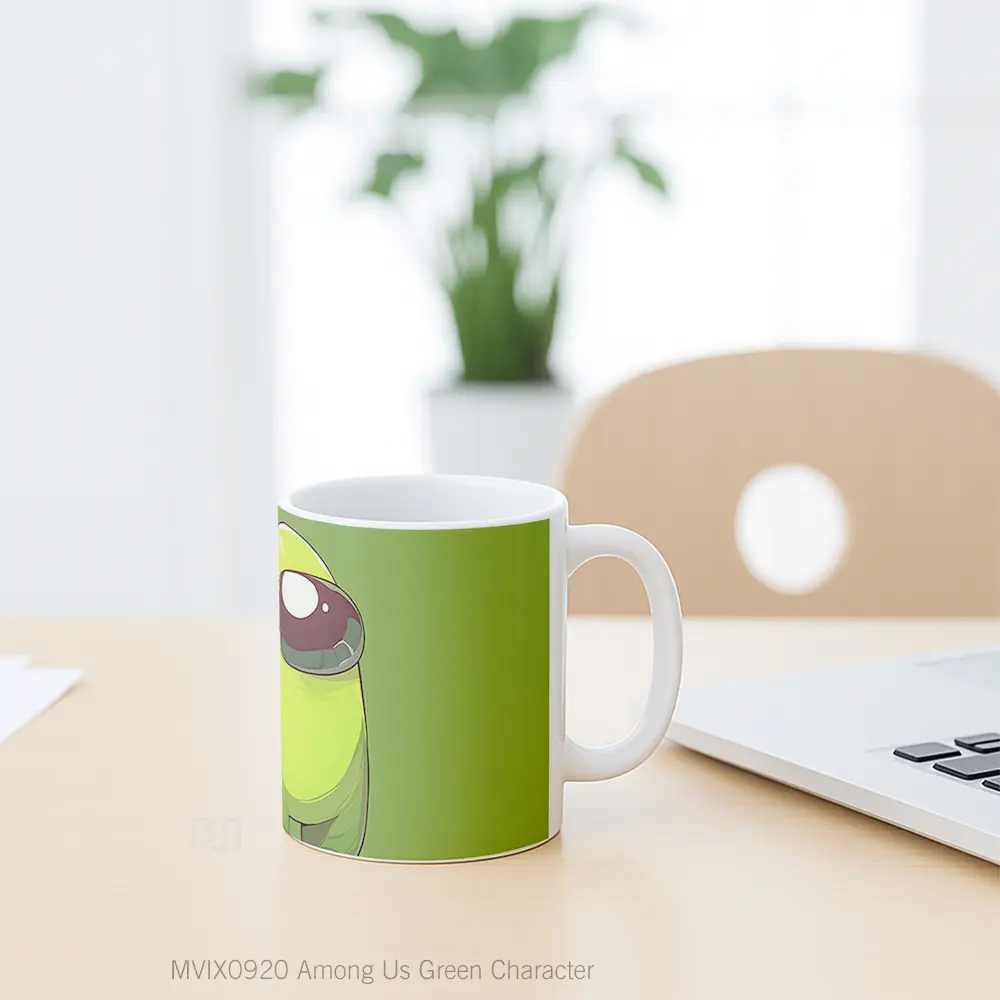 Mug Among Us Green Character Koleksi Mug Limited Edition - All-side / Desain