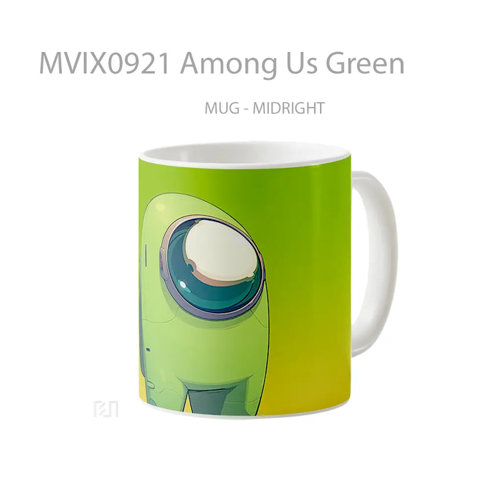 Mug Among Us Green Koleksi Mug Limited Edition - All-side / Desain