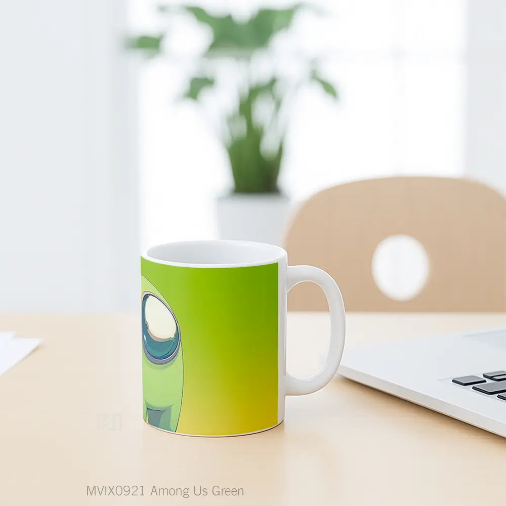 Mug Among Us Green Koleksi Mug Limited Edition - All-side / Desain