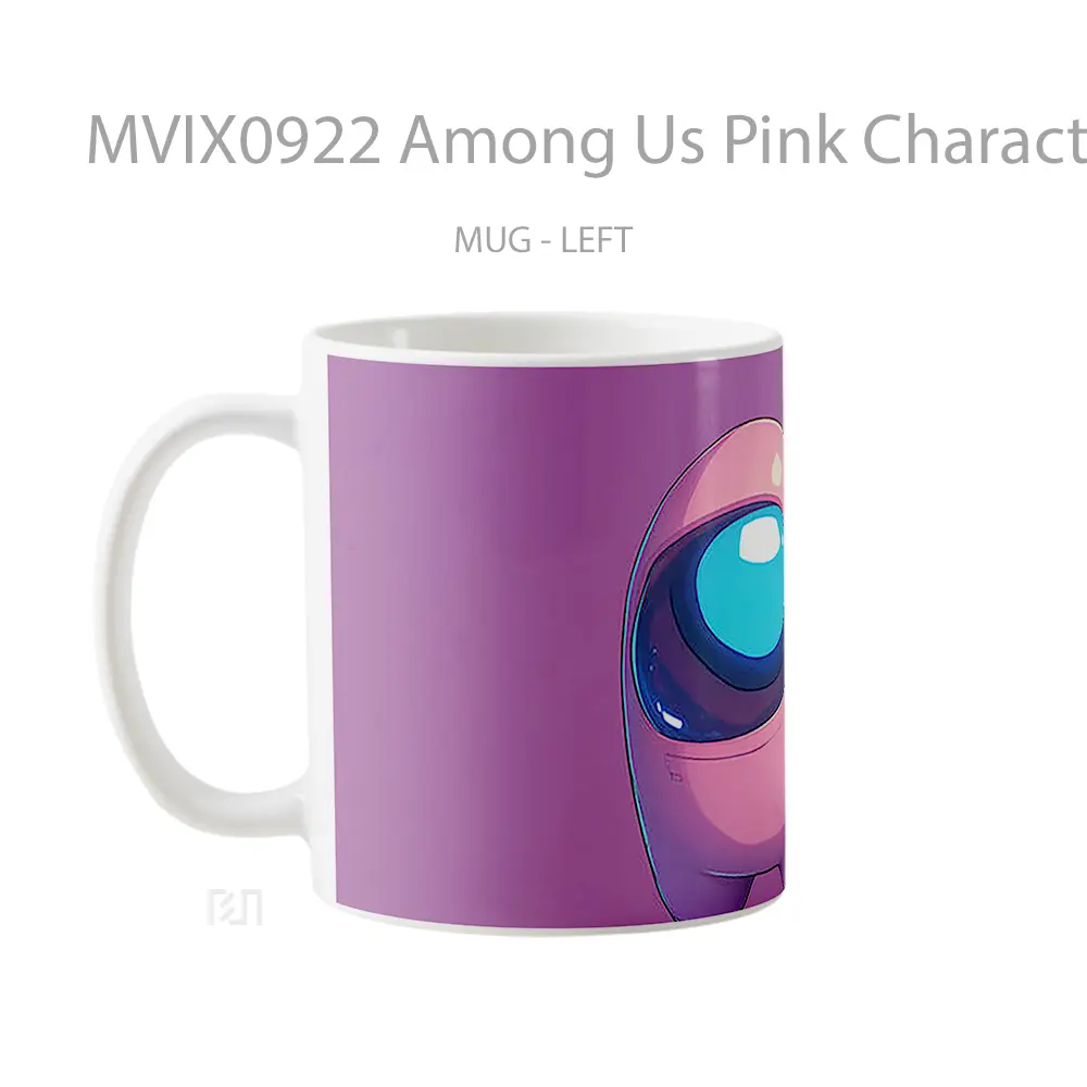 Mug Among Us Pink Character Gelas Keramik Desain Unik - All-side / Desain
