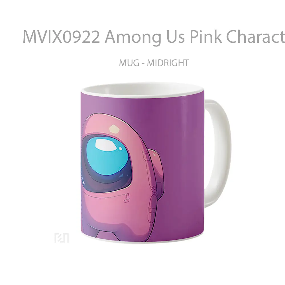 Mug Among Us Pink Character Gelas Keramik Desain Unik - All-side / Desain