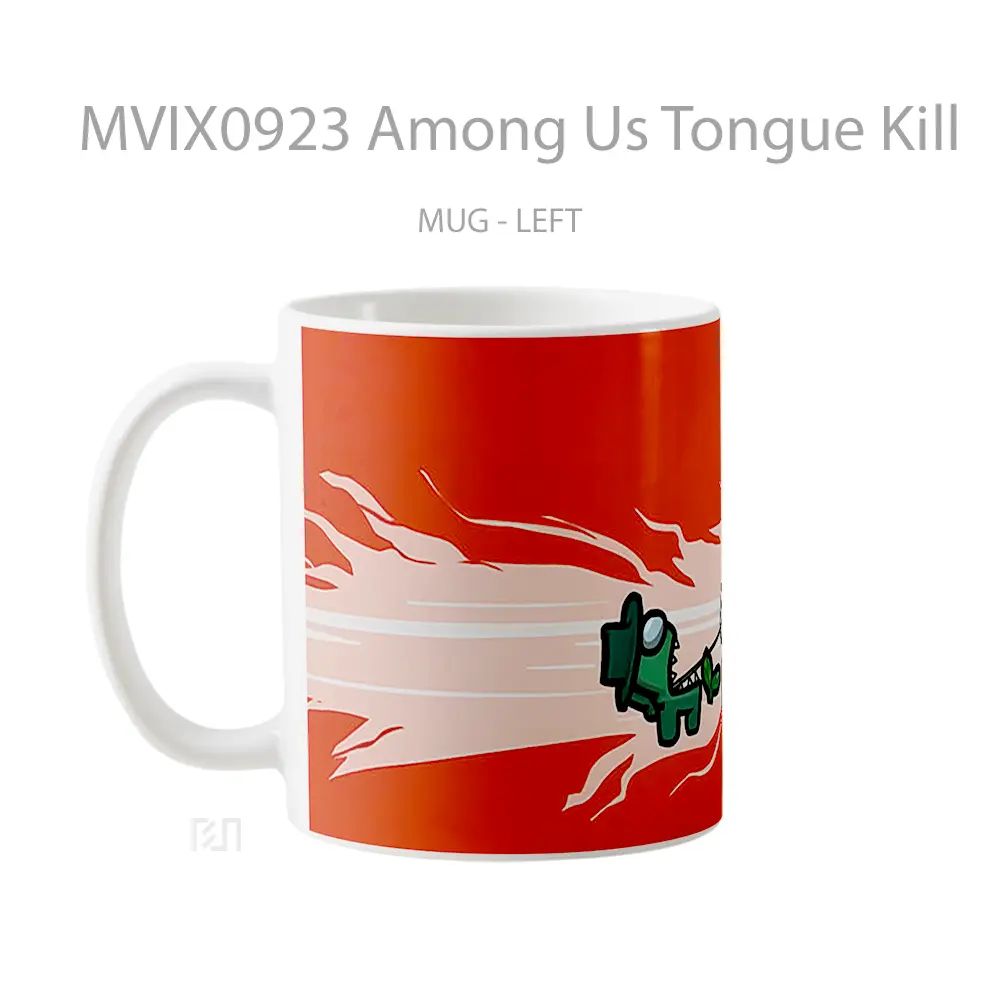 Mug Among Us Tongue Kill Hadiah Lucu dan Menarik - All-side / Desain