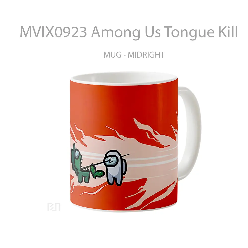 Mug Among Us Tongue Kill Hadiah Lucu dan Menarik - All-side / Desain