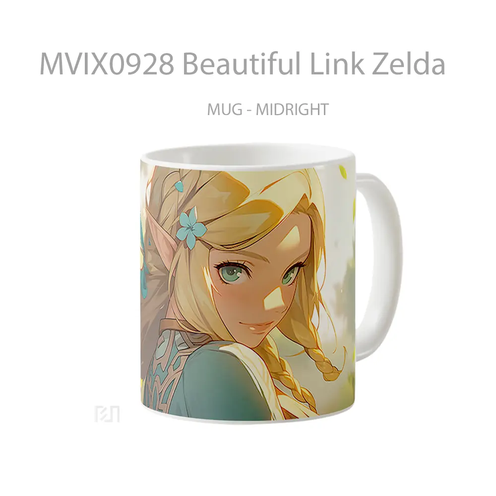 Mug Beautiful Link Zelda Gelas Keramik Desain Unik - All-side / Desain