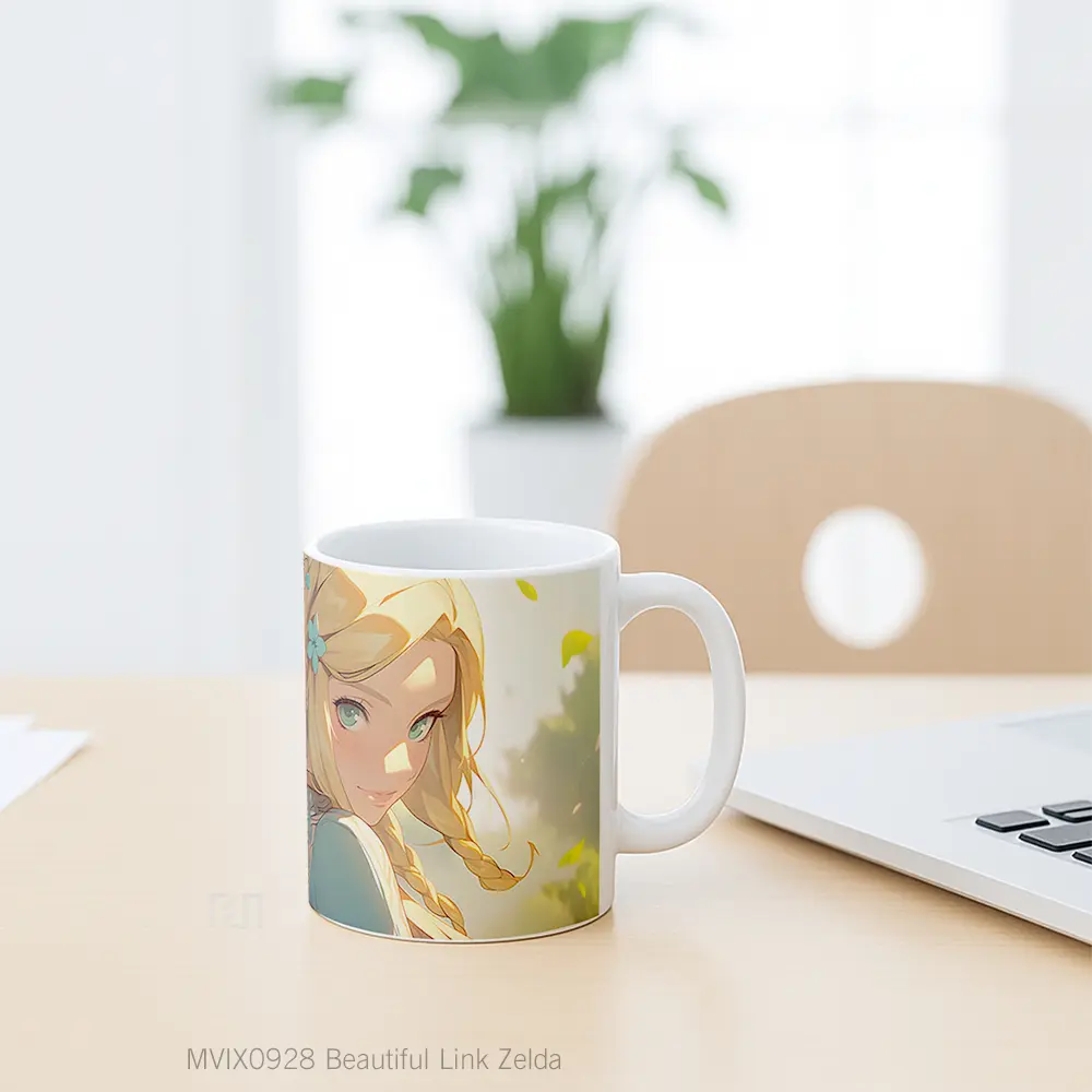 Mug Beautiful Link Zelda Gelas Keramik Desain Unik - All-side / Desain