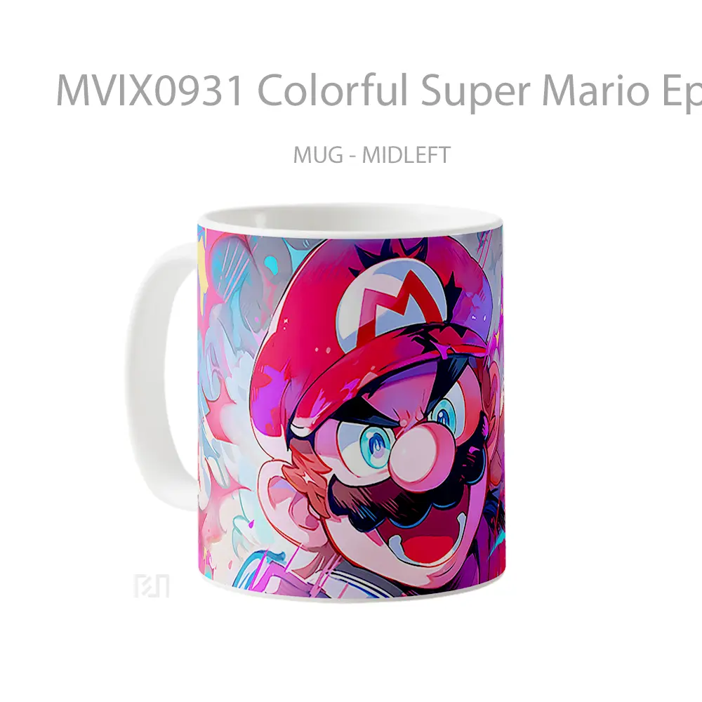 Mug Colorful Super Mario Epic Mug Aesthetic Koleksi Spesial - All-side / Desain
