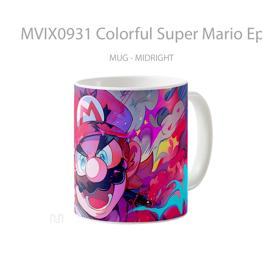 Mug Colorful Super Mario Epic Mug Aesthetic Koleksi Spesial - All-side / Desain