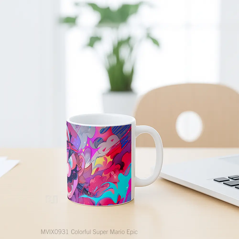 Mug Colorful Super Mario Epic Mug Aesthetic Koleksi Spesial - All-side / Desain