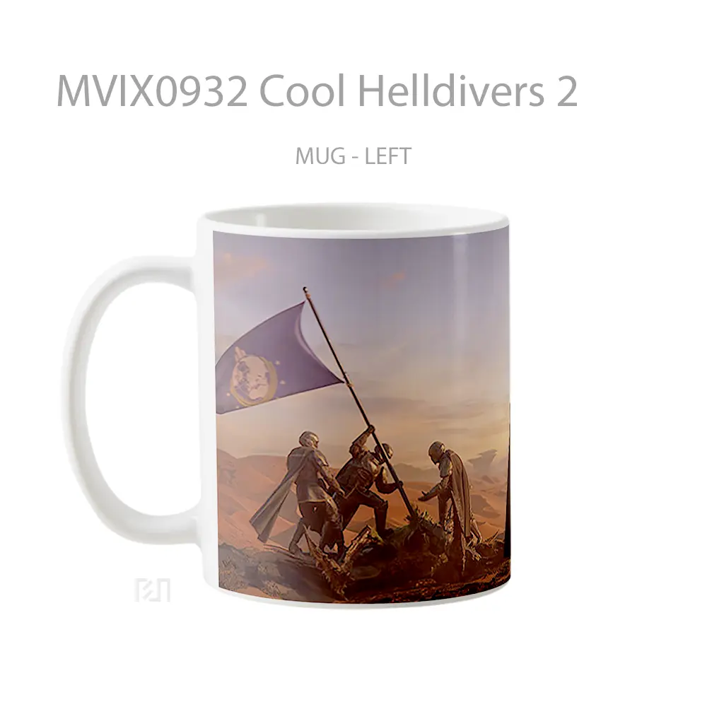 Mug Cool Helldivers 2 Mug Aesthetic Koleksi Spesial - All-side / Desain