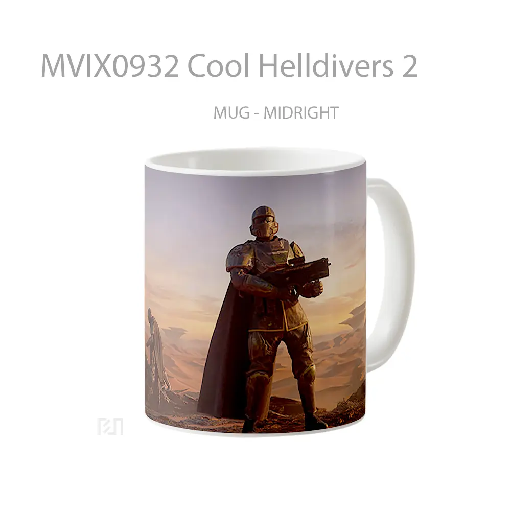 Mug Cool Helldivers 2 Mug Aesthetic Koleksi Spesial - All-side / Desain