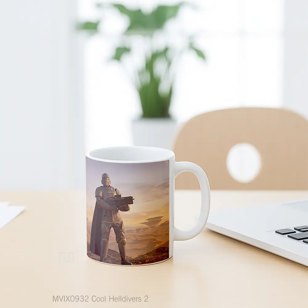 Mug Cool Helldivers 2 Mug Aesthetic Koleksi Spesial - All-side / Desain