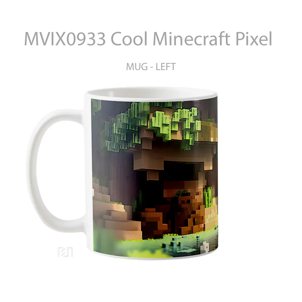 Mug Cool Minecraft Pixel Hadiah Unik Pecinta Game - All-side / Desain