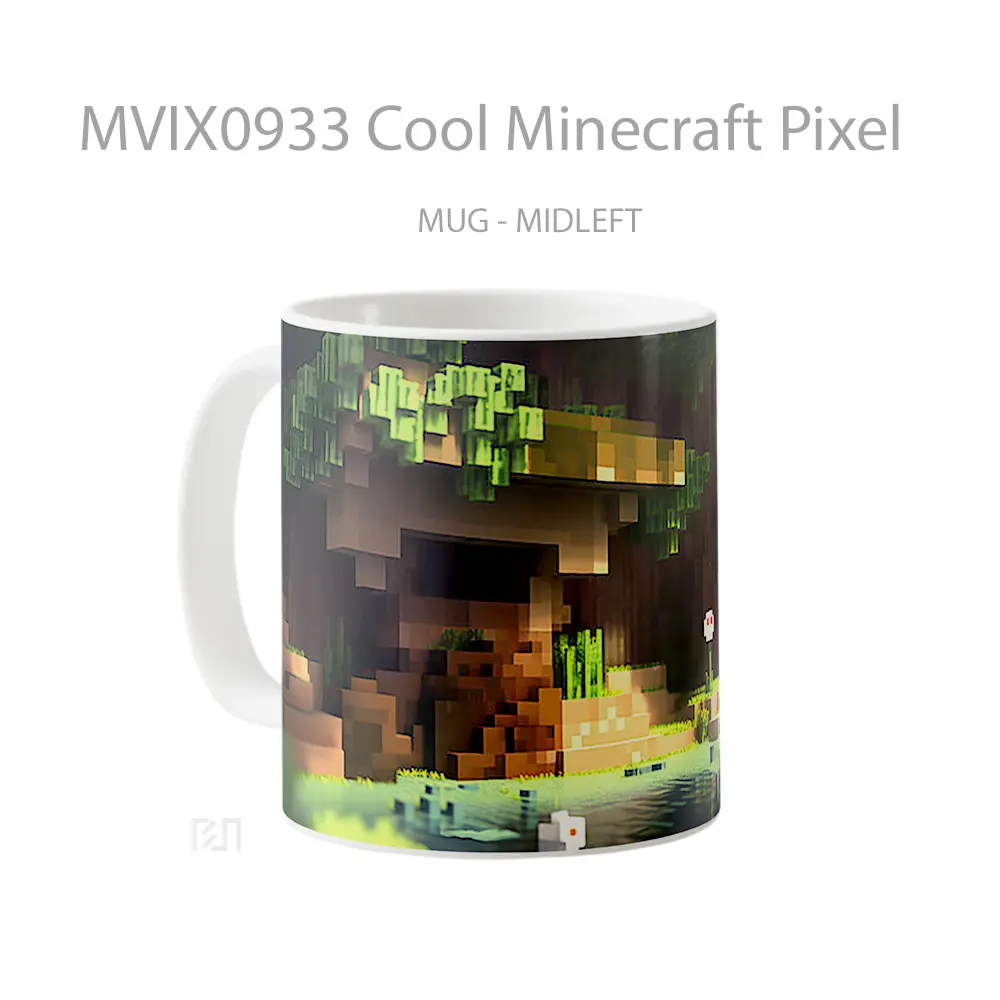 Mug Cool Minecraft Pixel Hadiah Unik Pecinta Game - All-side / Desain