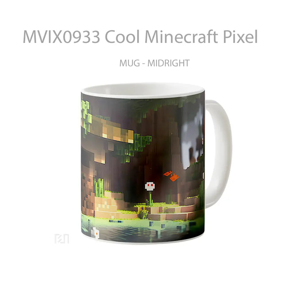 Mug Cool Minecraft Pixel Hadiah Unik Pecinta Game - All-side / Desain