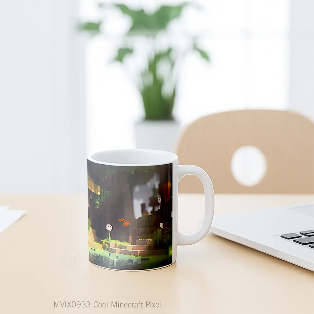 Mug Cool Minecraft Pixel Hadiah Unik Pecinta Game - All-side / Desain