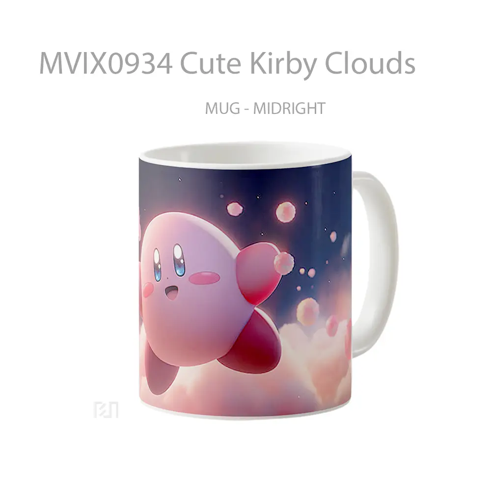 Mug Cute Kirby Clouds Gelas Keramik Desain Unik - All-side / Desain