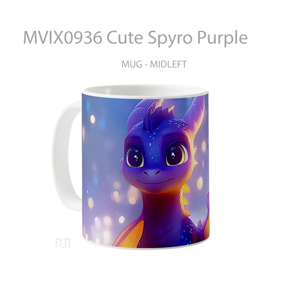 Mug Cute Spyro Purple Hadiah Lucu dan Menarik - All-side / Desain