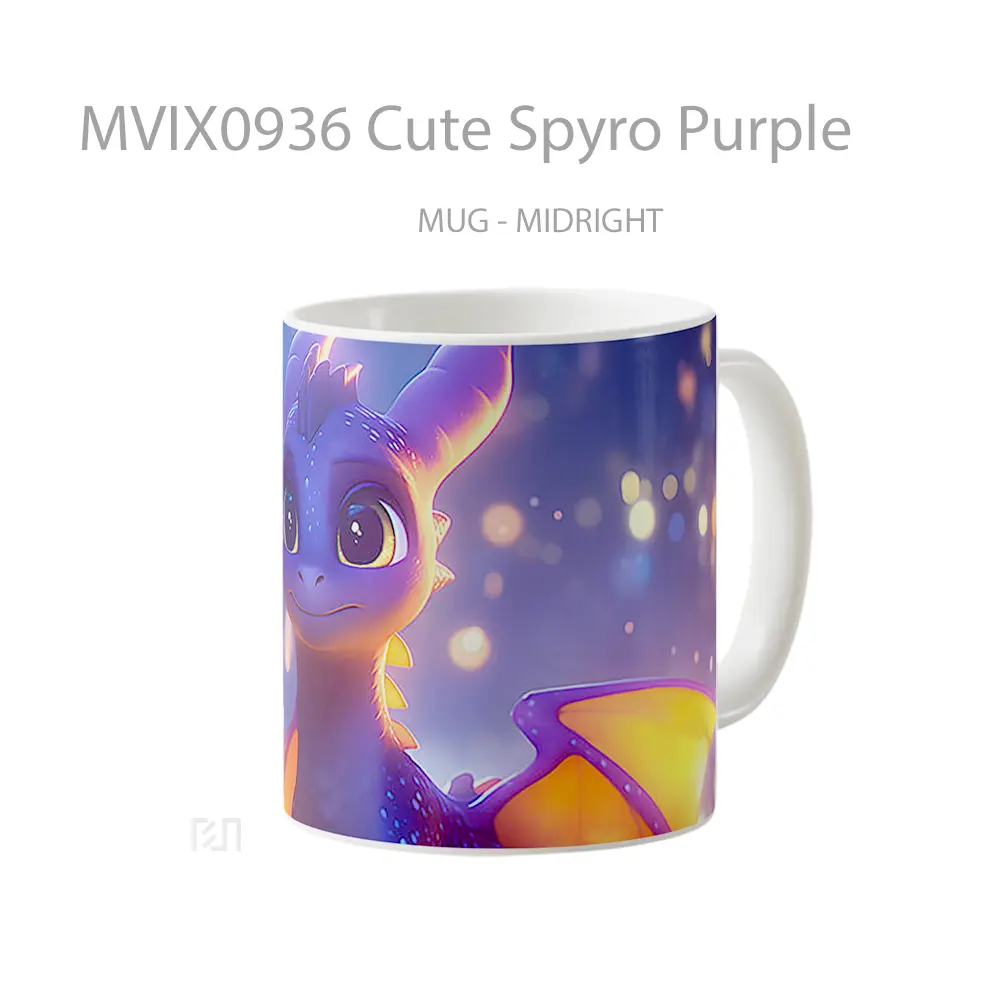 Mug Cute Spyro Purple Hadiah Lucu dan Menarik - All-side / Desain