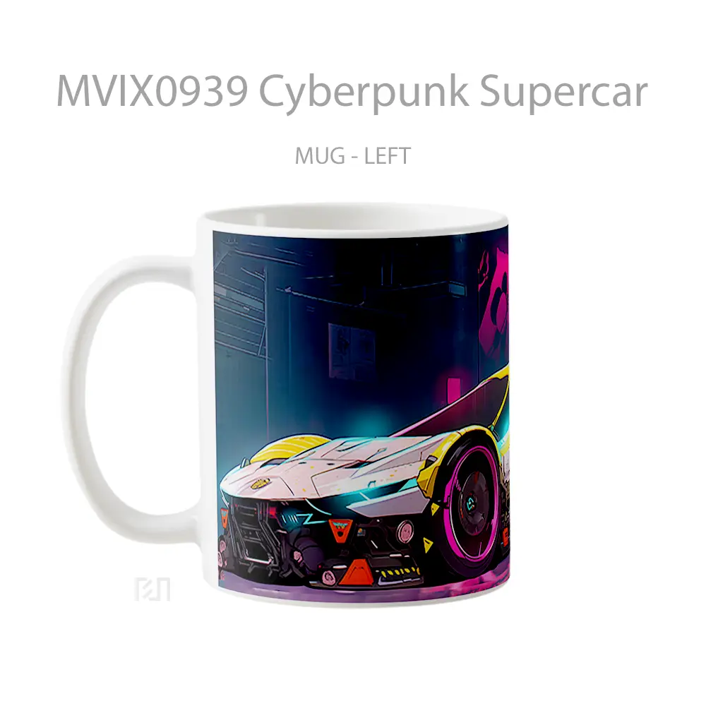 Mug Cyberpunk Supercar Koleksi Mug Limited Edition - All-side / Desain