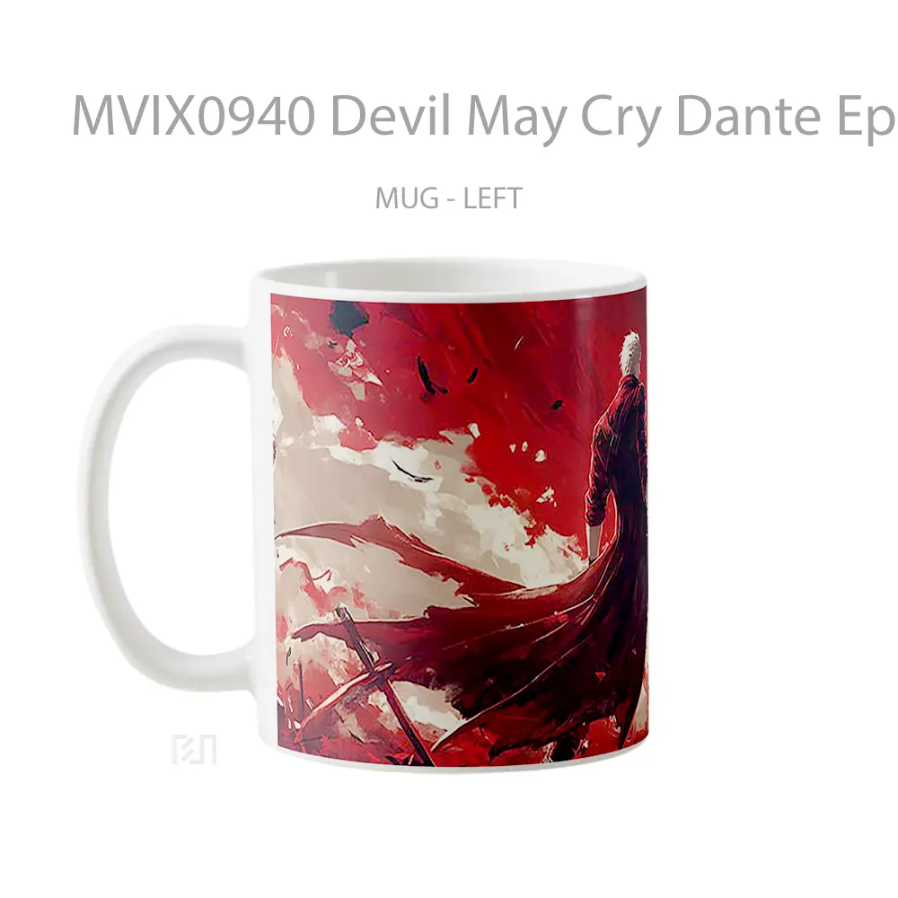 Mug Devil May Cry Dante Epic Art Gelas Keramik Desain Unik - All-side / Desain
