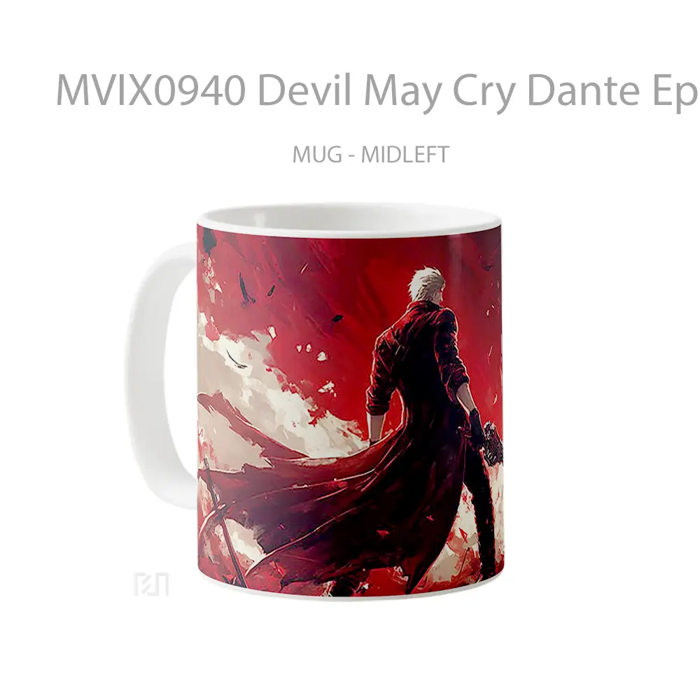 Mug Devil May Cry Dante Epic Art Gelas Keramik Desain Unik - All-side / Desain