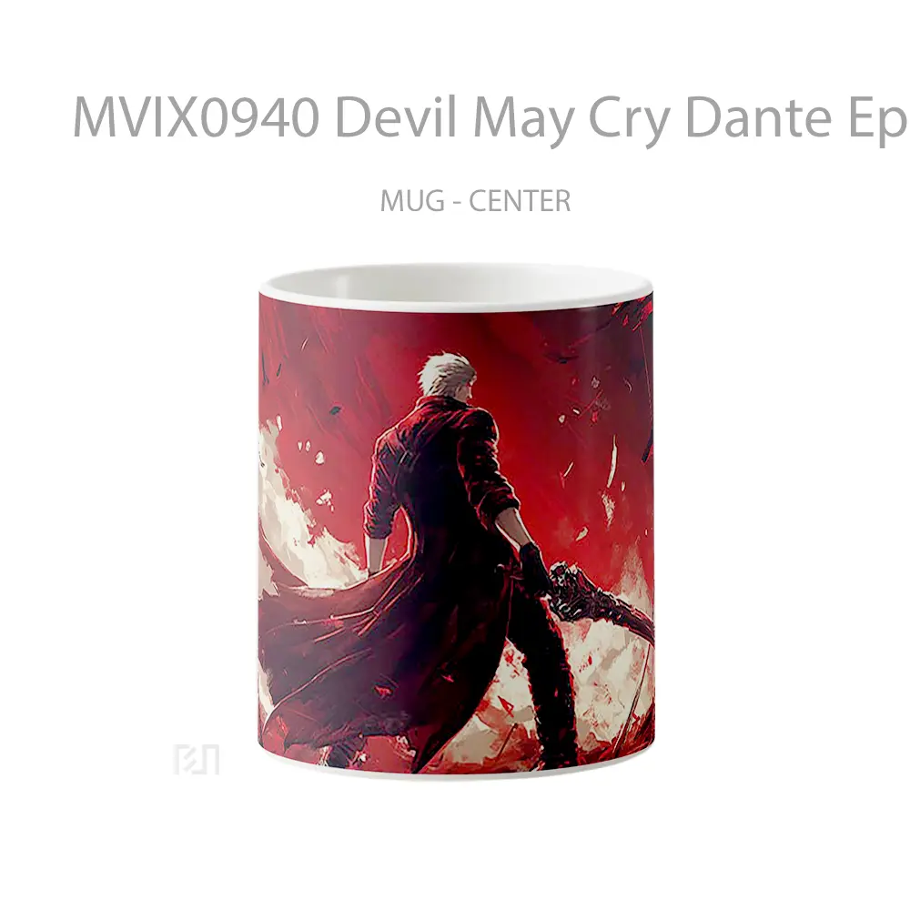 Mug Devil May Cry Dante Epic Art Gelas Keramik Desain Unik