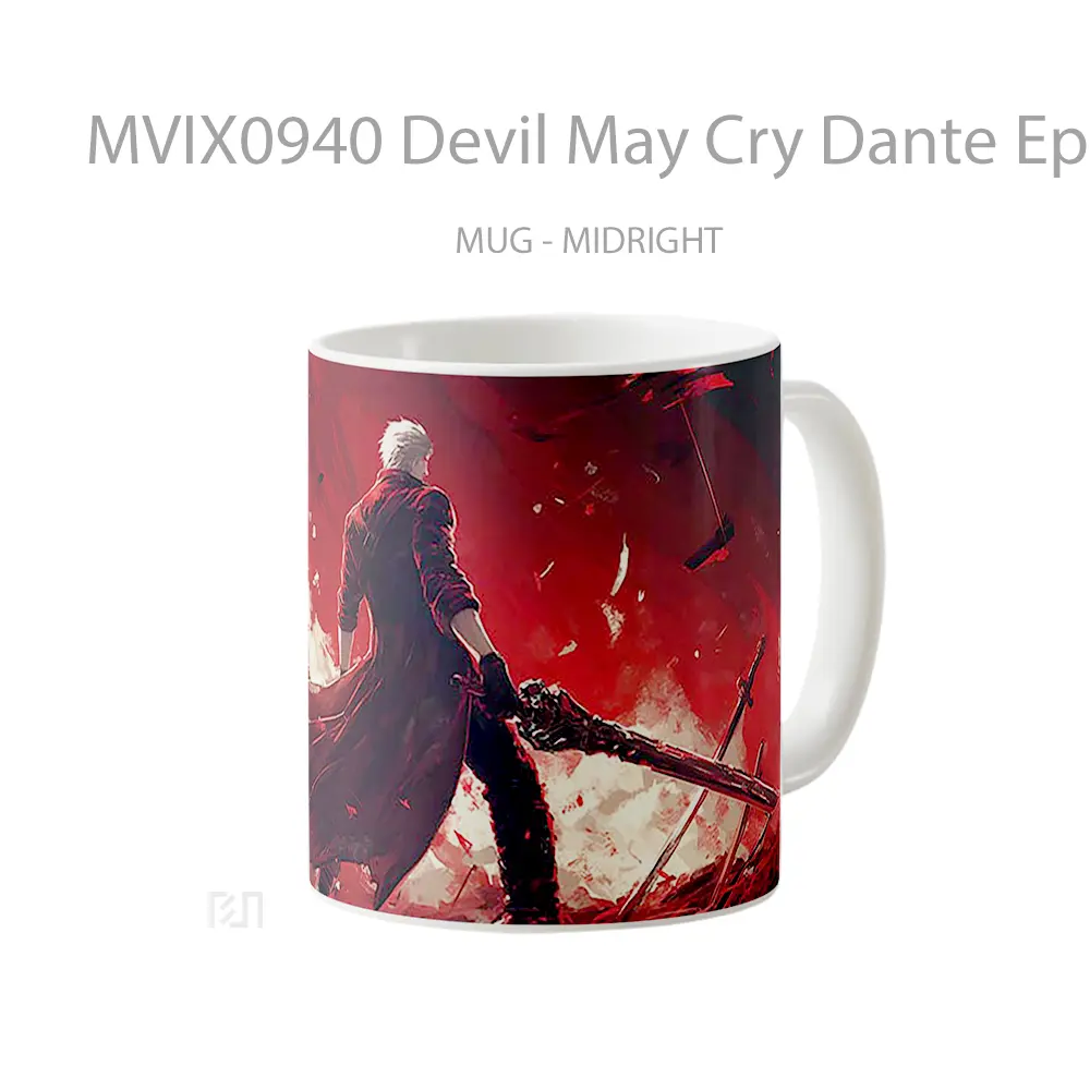 Mug Devil May Cry Dante Epic Art Gelas Keramik Desain Unik - All-side / Desain