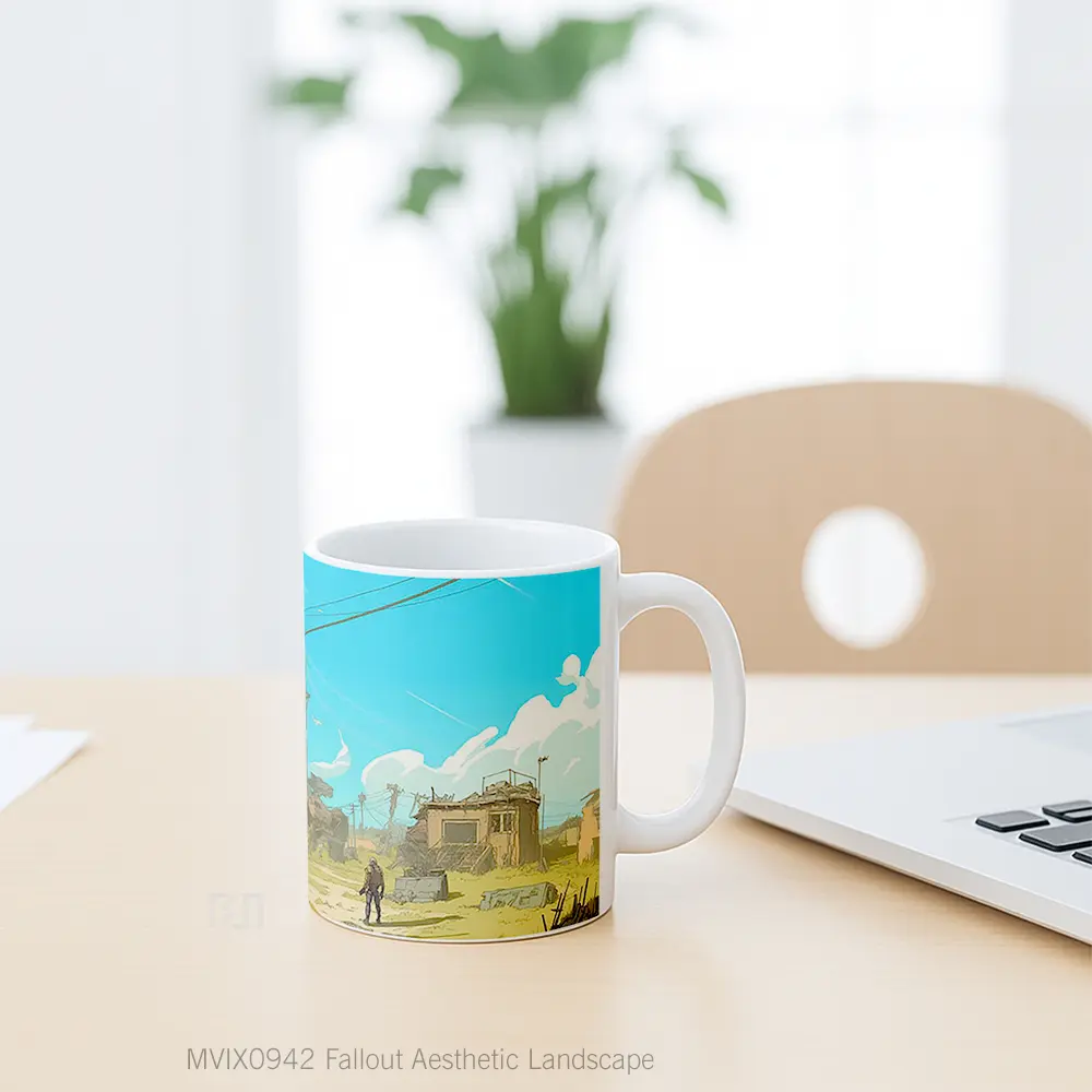 Mug Fallout Aesthetic Landscape Mug Aesthetic Koleksi Spesial - All-side / Desain